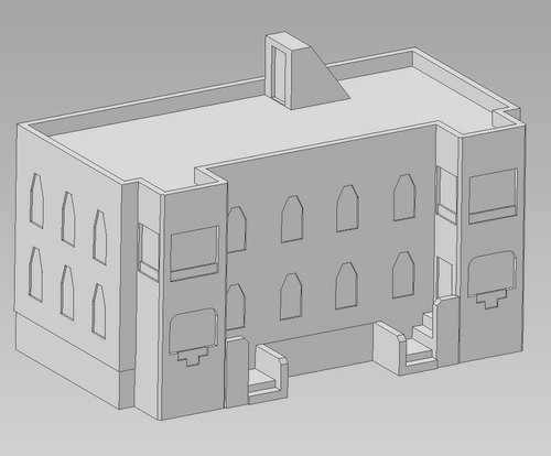 2 Story Duplex - Digital Asset - STL FIle for 3D Printing