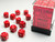 Opaque 12mm d6 Red/white Dice Block (36 dice)