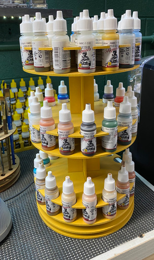 GameCraft Miniatures Paint Rack - 26mm Upside Down, for Vallejo and Army  Painter Style Dropper Bottles