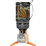 Jetboil Flash 1.0 L Black Camo stove system with lid, stand, and burner assembled