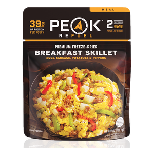 Peak Refuel, backpackers meal, breakfast skillet, dehyrdated food