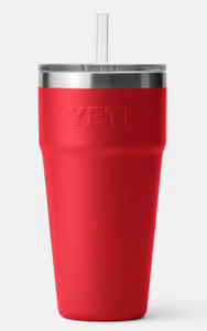 Yeti Rambler 26 oz Straw Cup Rescue Red