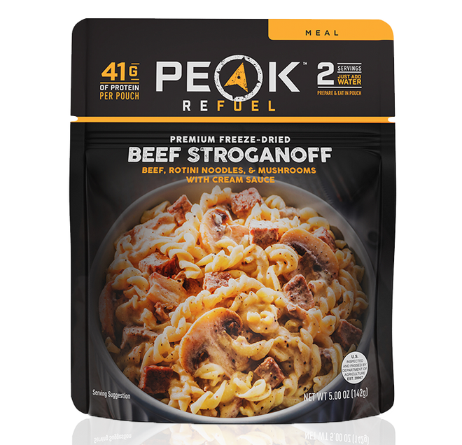 Peak Refuel, Beef Stoganoff, dehydrated meal, backpacking food