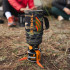 Jetboil Flash 1.0 L Black Camo cooking system on a camp table with boiling water