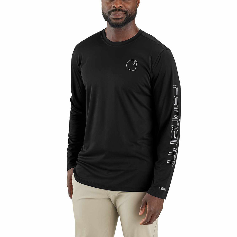 Carhartt Mens Force Sun Long Sleeve Logo T Shirt