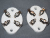 4-pin Ceramic Based Tube Socket For 300B, 2A3, 45 etc 2 pieces huge heavy !!