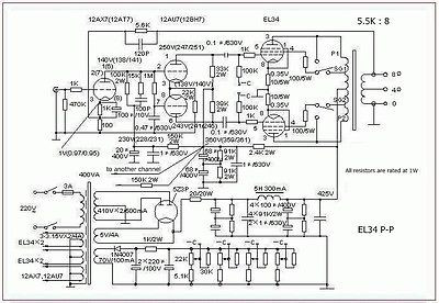 EL34 PP power stereo amplifier PCB 1 piece ! JIMS Audio