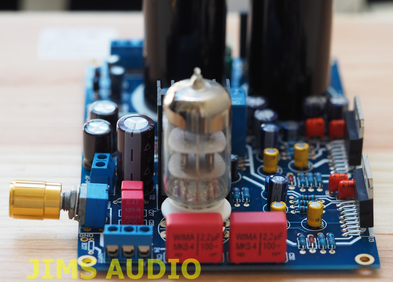 Tube buffer input TDA7294 power amplifier stereo assembled 80Wx2 w/spk