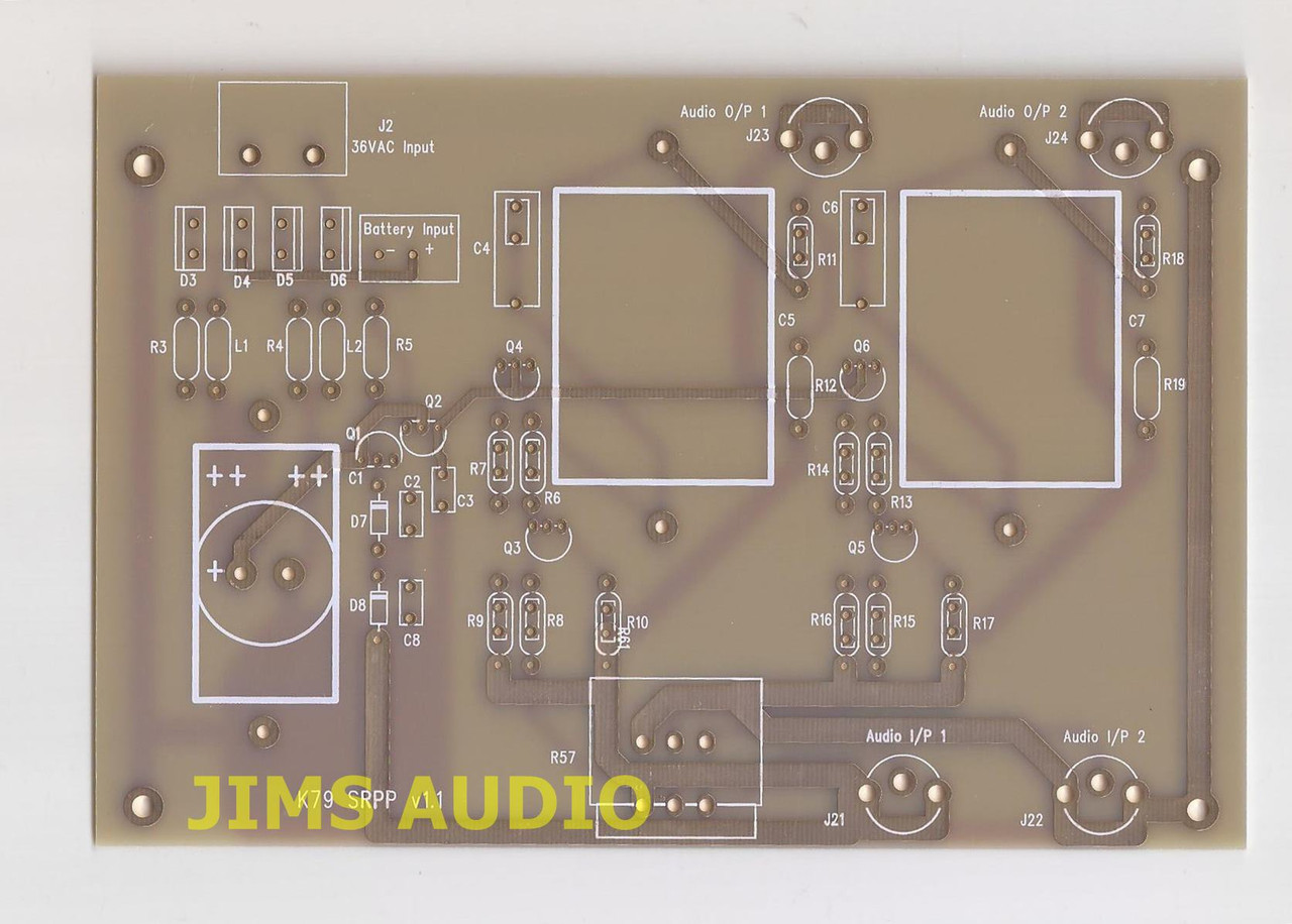 V-FET 2SK79 SRPP stereo preamp board based on Yasui design