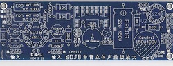 Single Stage 6DJ8 / 6N11 tube preamplifier with tube rectification PCB stereo !