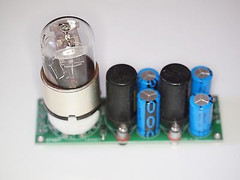 Tube 6H6P duodiode rectified soft start HV PSU board assembled !