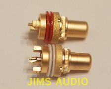 RCA socket panel mount gold-plated one pair matt surface excellently built !