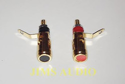 Speaker Binding post spring-loaded gold-plated 1 pair !!