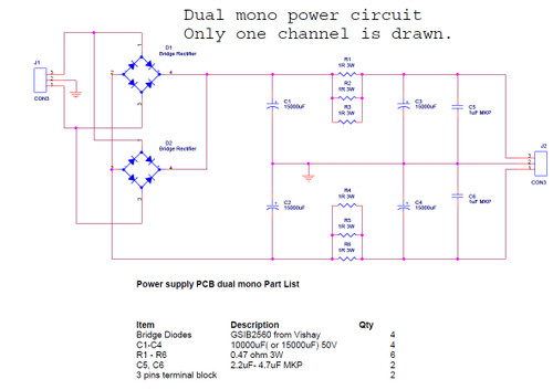 Heavy duty CRC power supply dual mono PCB !!
