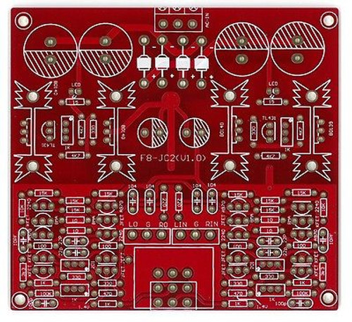 Symmetric Complementary J-FET preamplifier JC-2 with J-FET output PCB stereo !