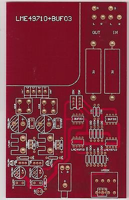 High current LME49710 + BUF03 stereo headphone amplifier /preamp PCB ...