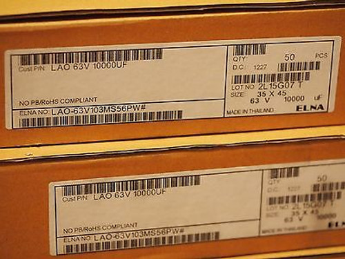 Elna for Audio LAO Electrolytic capacitor 10000u 63V snap-in 2pc !!