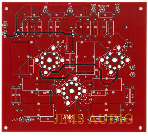 Phono stage RIAA PCB stereo ANK LP3 track version one piece !