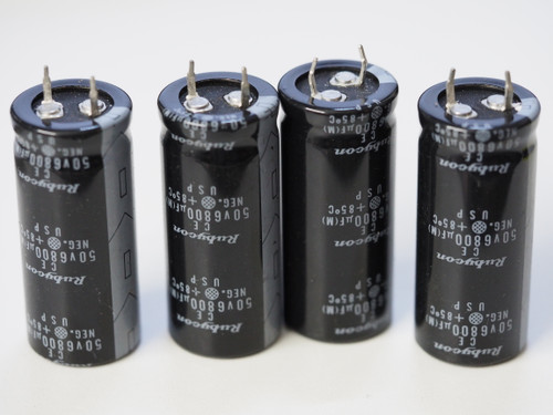 Rubycon USP series 6800uF 50V 85C Electrolytic capacitor 4 pc