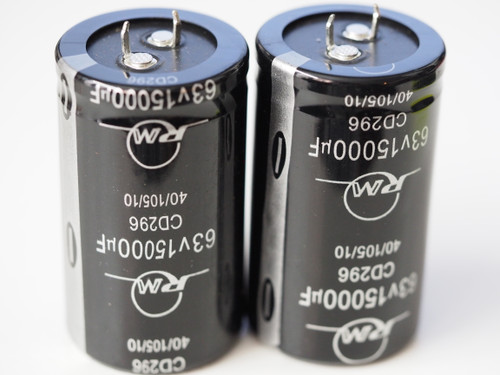 RM CD296 Audio Electrolytic capacitor 15,000u 63V snap-in 2pc
