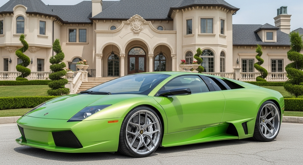 Verde Ithaca Wrapped Lamborghini Murcielago LP640 For Sale