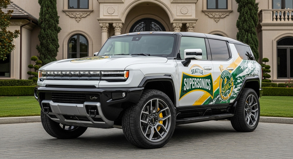 Seattle SuperSonics Wrapped Hummer EV For Sale