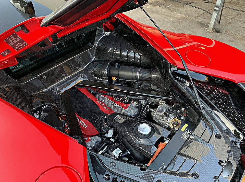 Ferrari SF90 Carbon Fiber Engine Cover Outer Trim