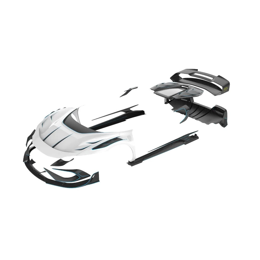 Players Club Carbon Fiber Ferrari 296 Rear Wing Spoiler