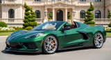 Forest Green Metallic Wrapped Corvette C8 For Sale