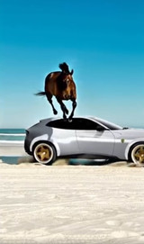 Beach Time in a Ferrari Purosangue