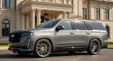 Galactic Gray Cadillac Escalade: Custom 24" Forged Wheels & Big Brake Kit