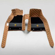 These Quilted Leather Floor Mats Fit the Ferrari 458 and 488