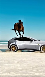 Beach Time in a Ferrari Purosangue