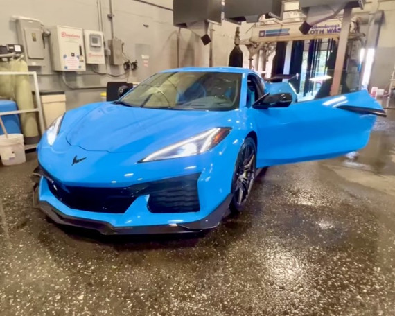  Rapid Blue Looks Wet and Wild on this 2024 Corvette Z06