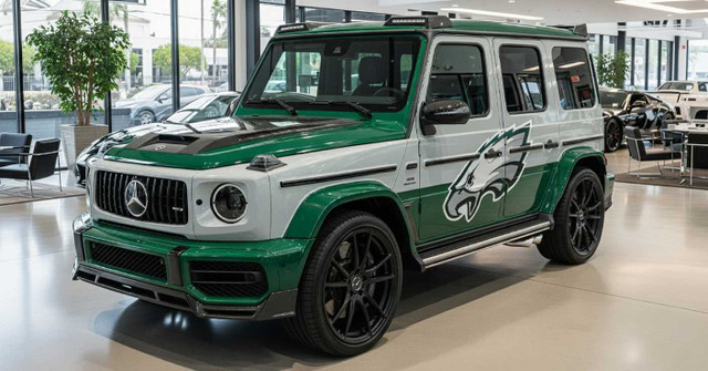 For Sale: Custom Built Philadelphia Eagles Widebody 2025 Mercedes-Benz G63 AMG by Players Club Cars | REF G63A0903202501