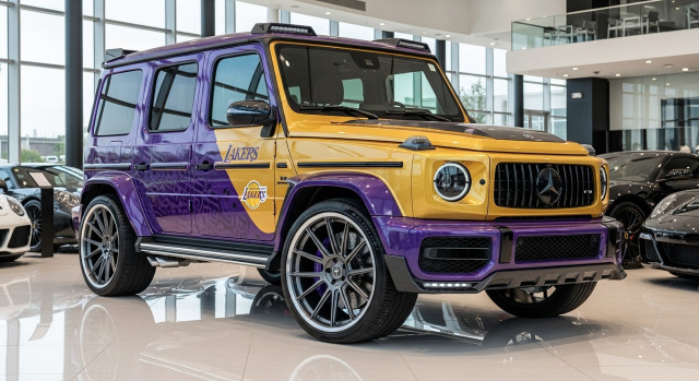 Los Angeles Lakers Wrapped G Wagon For Sale Los Angeles Lakers Wrapped G Wagon For Sale