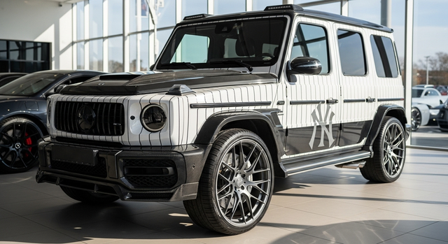 New York Yankees Wrapped G Wagon For Sale New York Yankees Wrapped G Wagon For Sale