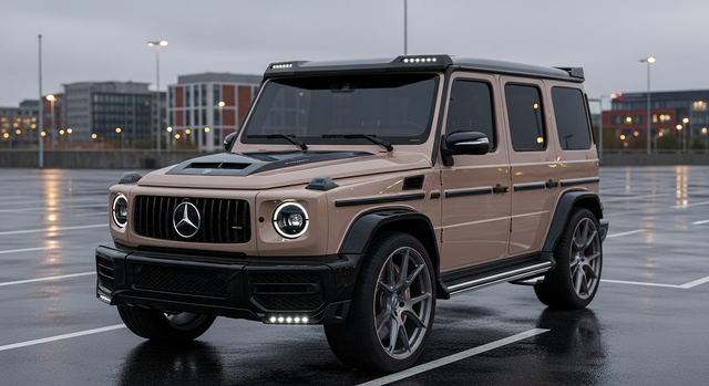 Pastel Light Brown Wrapped G Wagon For Sale Pastel Light Brown Wrapped G Wagon For Sale
