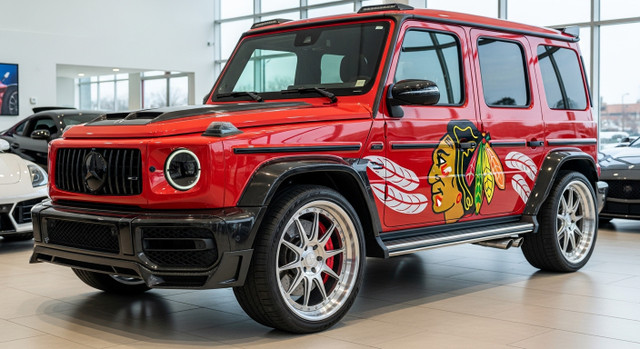 Chicago Blackhawks Wrapped G Wagon For Sale Chicago Blackhawks Wrapped G Wagon For Sale