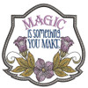 Black Floral Tray & Magic Coaster Set - Embroidery Designs