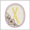 Cherry Blossom Font - X - Embroidery Design