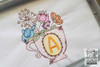 Floral Finch Teacup- P -Embroidery Designs