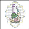 Turtle On Shells ABCs - E - Embroidery Designs