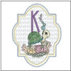 Turtle On Shells ABCs - K - Embroidery Designs