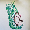 Hedgehog In a Pea Pod - Embroidery Designs