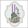 Turtle On Shells ABCs - U - Embroidery Designs