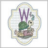 Turtle On Shells ABCs - W - Embroidery Designs