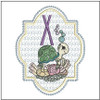 Turtle On Shells ABCs - X - Embroidery Designs