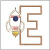 Rocket Applique ABCs - E - Embroidery Designs