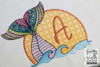 Mermaid ABC's - C - Machine Embroidery Design